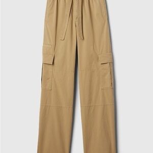 Gap‎ Fine Twill Tan Street Wear Baggy Wide Leg Oversized Cargo Pants